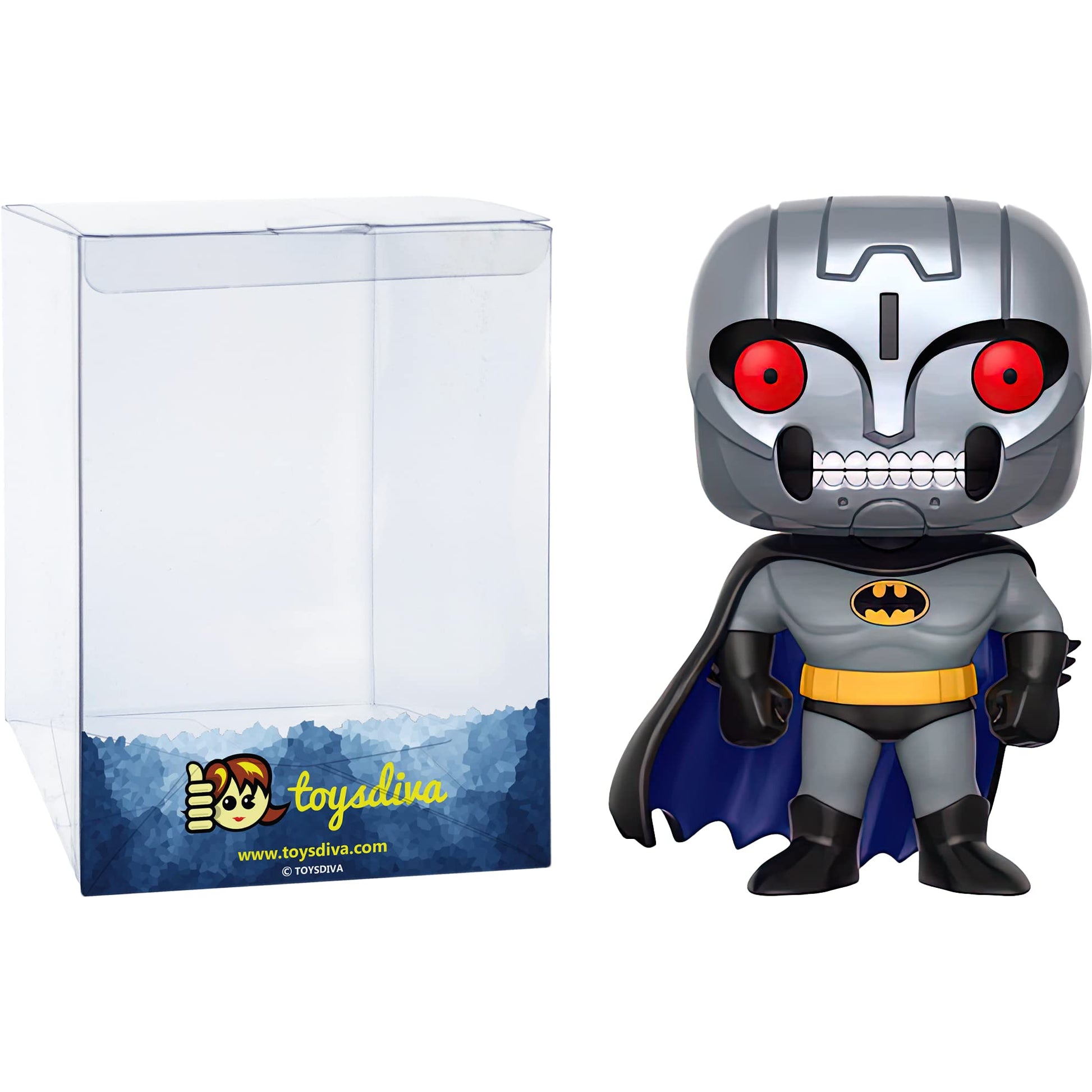 Funko B a t m a n [Robot] (Chase): P o p ! Heroes Vinyl Figurine Bundle with 1 Compatible 'ToysDiva' Graphic Protector (193-13645 - B/A)