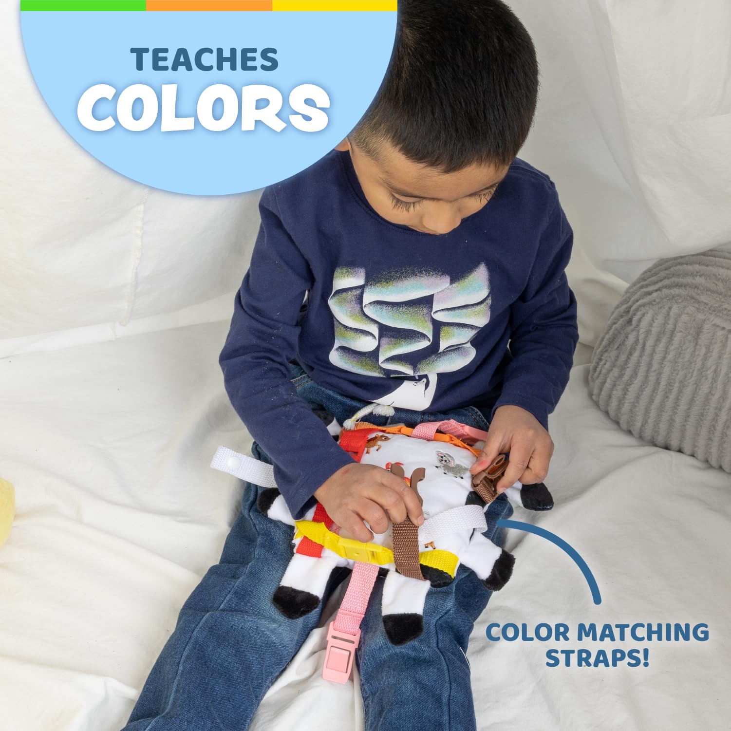 Buckle Toys Bessie Cow Learning Activity Toddler Toy