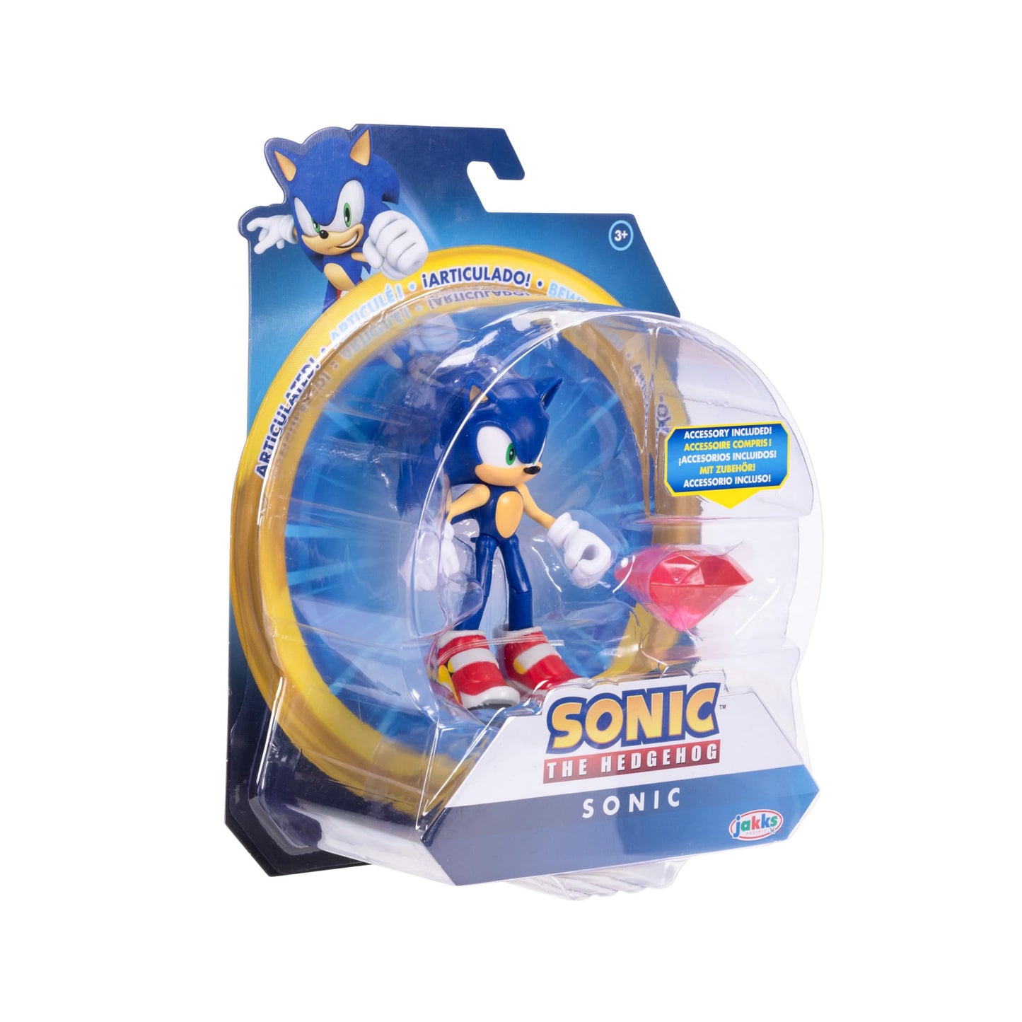 JAKKS Pacific Sonic The Hedgehog 4-Inch Articulated Action Figures from Wave #20 2PK - Includes Sonic with Red Chaos Emerald and Tails with Power