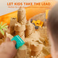 JOVA Klever Kits Construction Sensory Bin for Kids with Glow in The Dark Stones, Sandbox with Lid Castle Building kit, Preschool Learning Activities