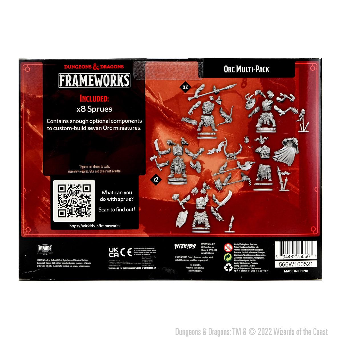 WizKids D&D Frameworks: Orcs - Unpainted and Unassembled