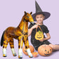 Jet Creations 38" L, Inflatable Horse Toys, Golden Brown Blow-Up Horse Toy Figure for Decoration or Play, Livestock Theme Party, Birthday, VBS, Photo