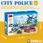 EtrealEli City Police Car, Motorcycle,Truck and Trailer&Helicopter Building Block Sets(509pcs),Police Chase Toy Set,Gift for Kids and audlts
