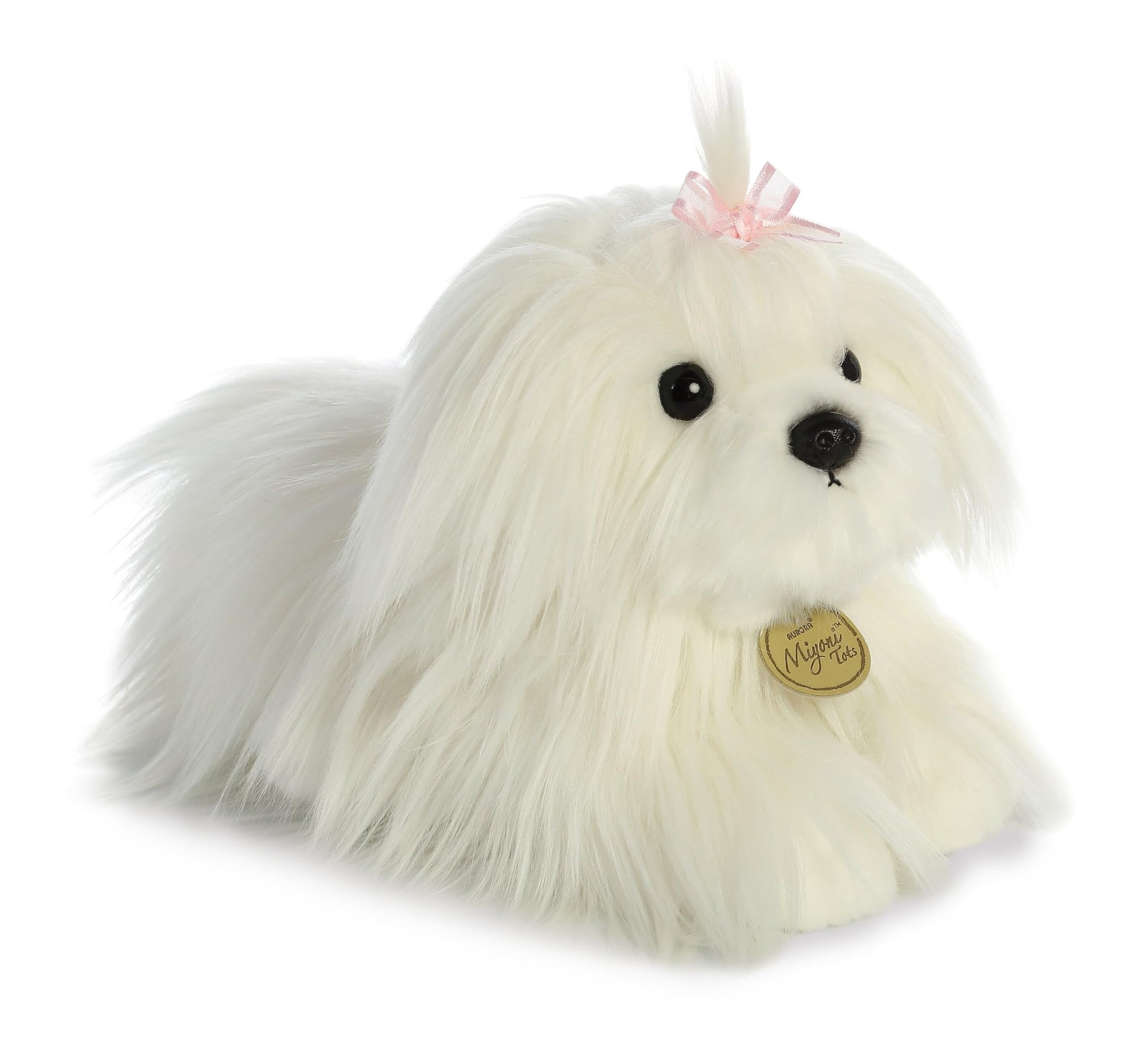 Aurora® Adorable Miyoni® Tots Maltese Puppy Stuffed Animal - Lifelike Details Make a Cherished Companion - Perfect for Decorating Bedrooms or