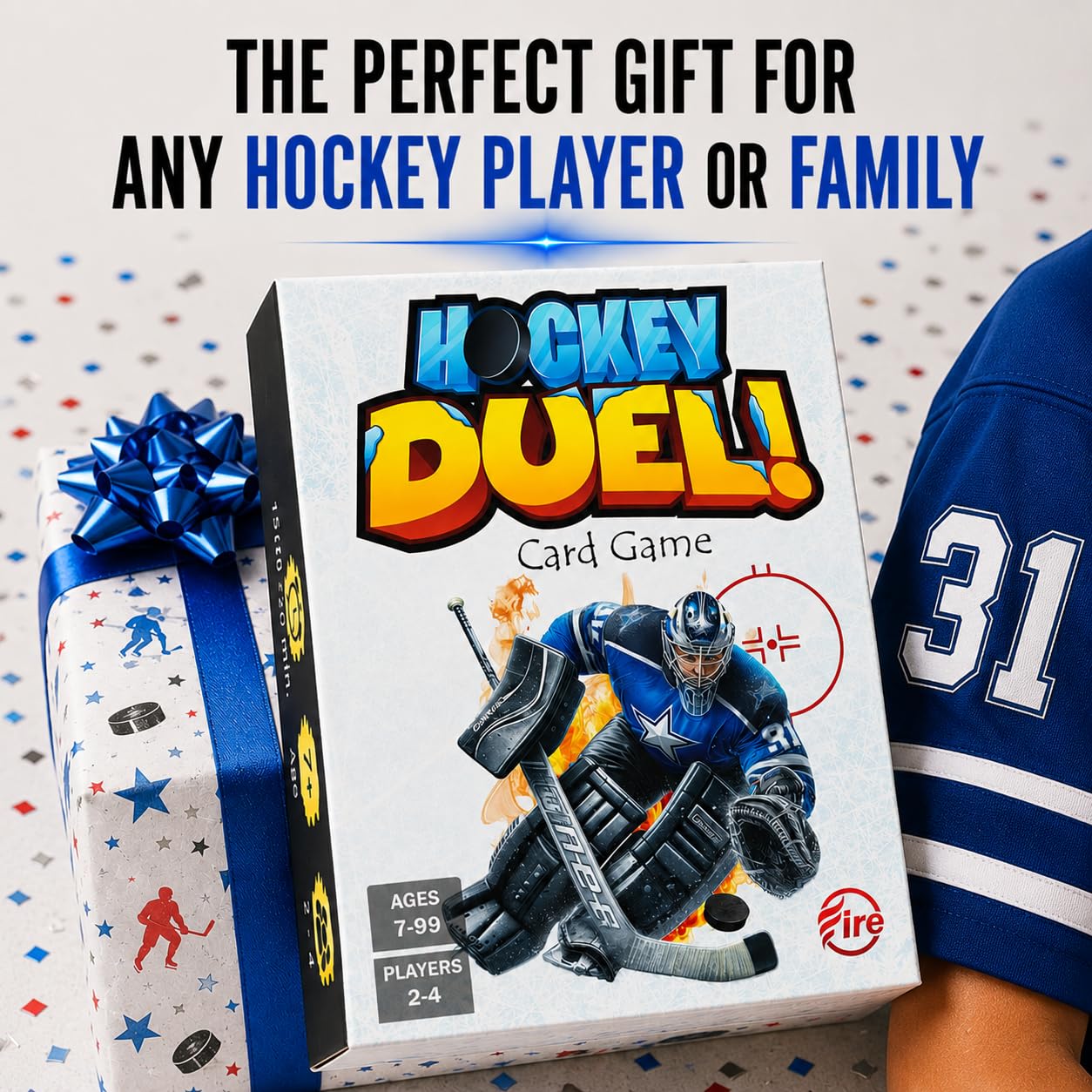 Hockey DUELl! Card Game - Fast-Paced Puzzle & Strategy Game for Kids, Teens & Adults | 2-4 Players or Team Play | Ages 7+ | Youth Ice Hockey