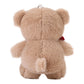 ABEARCAR 4.7 Inchs Teddy Bear Stuffed Animal with Heart,Bow Tie Embroidered Pink Heart Teddy Bear Plush Toy for Girlfriend, Boyfriend(Khaki)
