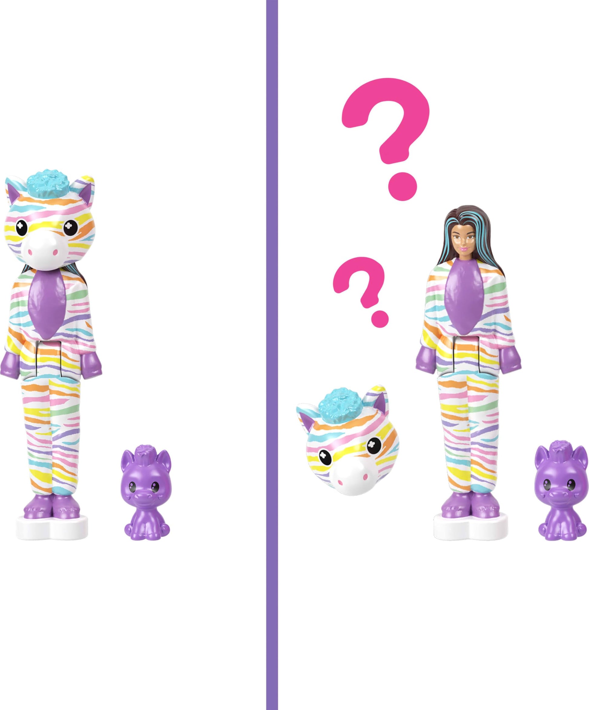 Barbie Mini Land 5 Dolls Reveal Pack, 1.5-inch Mini Dolls with Surprise Reveal & Sensory Play Piece (Styles May Vary)