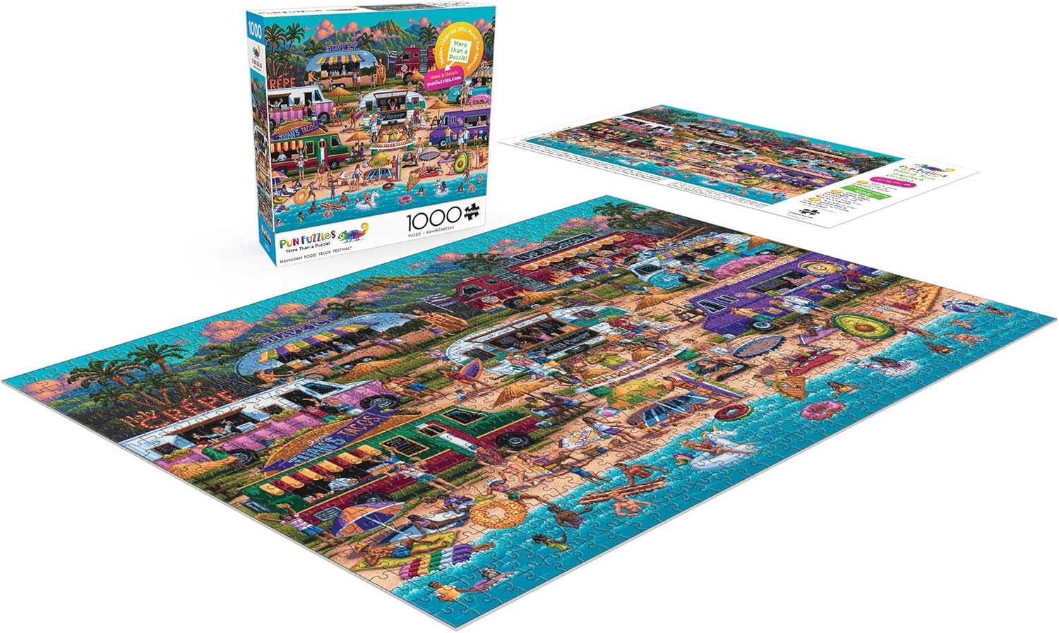 Buffalo Games - Hawaiian Food Truck Festival - 1000 Piece Puzzle for Adults