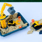 CAT Dig N’ Build Dirt Playset - 12 oz Moldable Dirt Compound, Working Crane, 2 Little Machines Vehicles, Construction Molds & Easy-Cleanup Tray