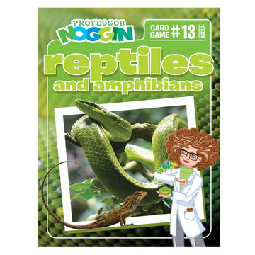 Outset Media Professor Noggin's Reptiles and Amphibians Trivia Card Game - an Educational Based Card Game for Kids - Trivia, True or False,