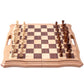 AMEROUS 15.6 inches Magnetic Wooden Chess Set, Handheld Style Chess Board Game Sets with Game Pieces Storage Slots - 2 Extra Queens - Gift Package