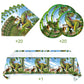Tyrannosaurus Rex Party Tableware Set,20 Plates and 20 Napkins and Tablecloth71 '' x 42 '' Jurassic Dinosaur Party Supplies ForKids Birthday Party