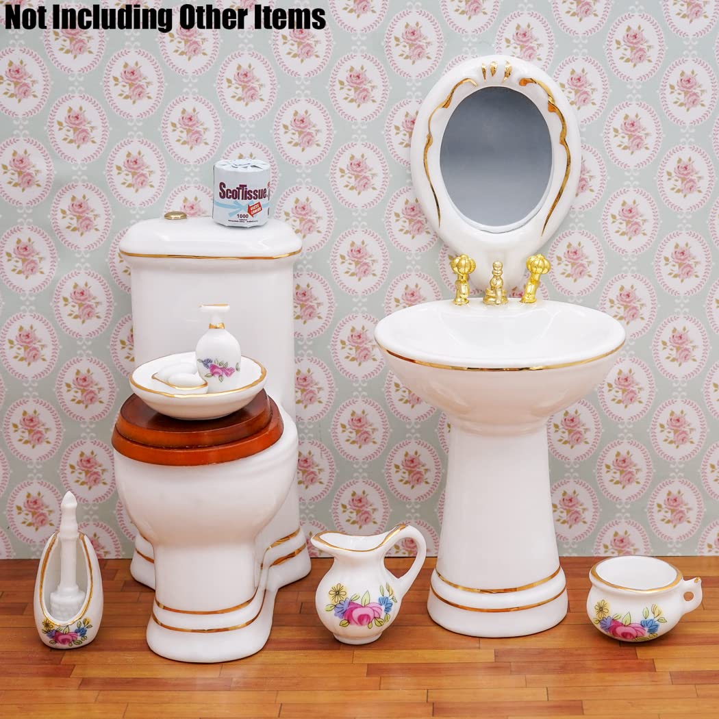 Odoria 1/12 Miniature Cleaning Tools Dollhouse Bathroom Accessories