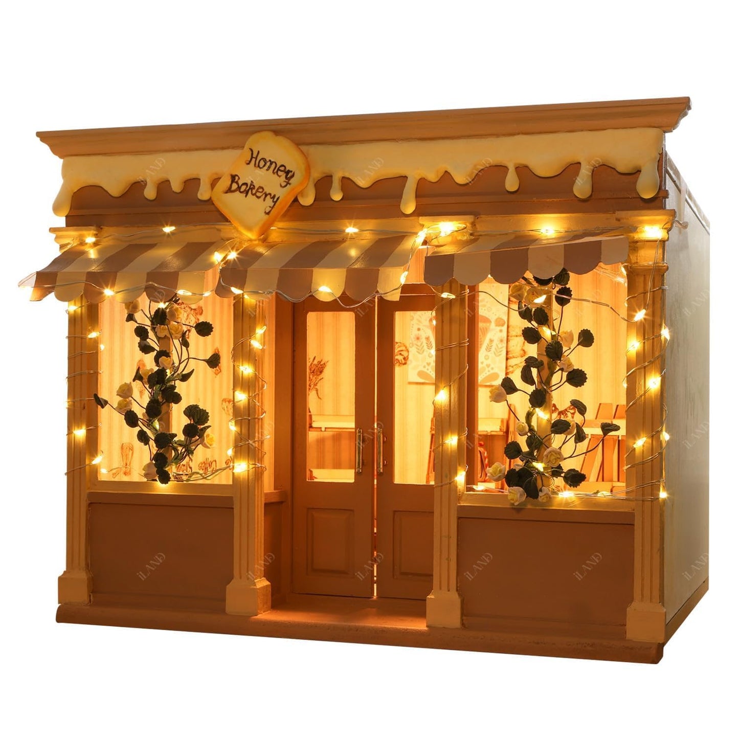 iLAND Dollhouse Accessories of Dollhouse Lights Battery Operated Light Strings 2pcs, 5ft 30 Bulbs Lighting Kit Fit Miniature House Christmas