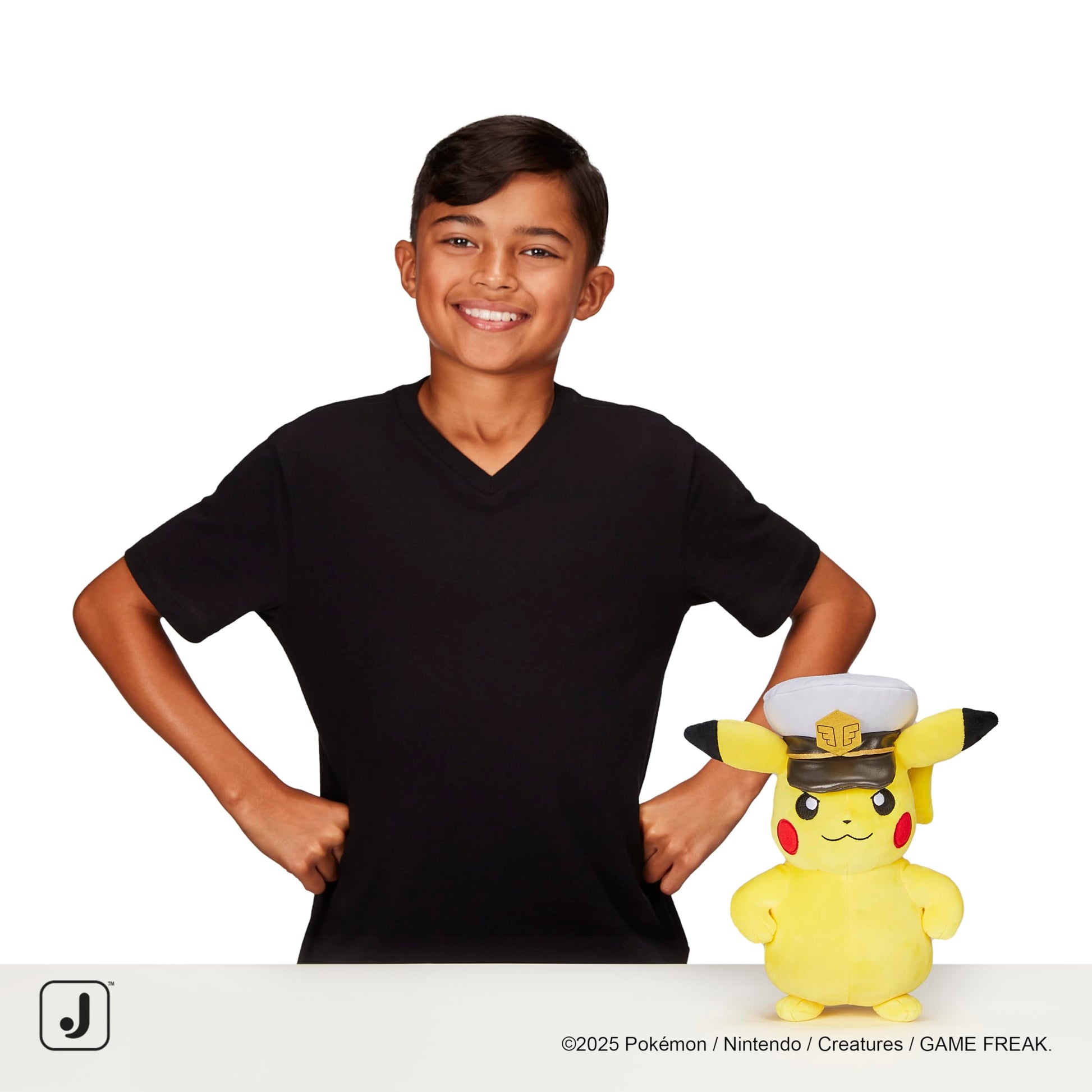 Pokemon Captain Pikachu Plush - 8-Inch Soft Plush with Captain’s Hat and Authentic Details