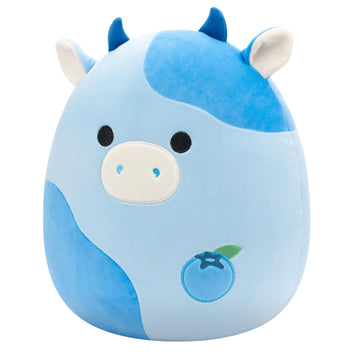 Squishmallows Rutanya 12 Inch Blueberry Cow Plush - Original Squishy Stuffed Animal Toy, Soft Marshmallow Pillow Pal, Collectible Squad Member