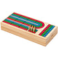 Regal Games Cribbage Board Game Set w/Storage - Fun Table Game with Wooden Board for Adults & Kids - 9 Metal Pegs, Deck of Playing Cards & 2-4 Player