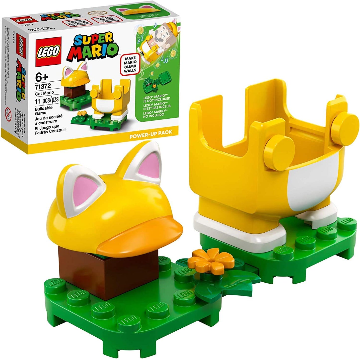 LEGO Super Mario Cat Mario Power-Up Pack 71372 Building Kit, Cool Toy for Kids to Power Up The Mario Figure in The Adventures with Mario Starter