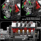 Mould King 10225 V8 Engine Model kit That Runs- Build Your Own STEM V8 Model Engine with Transmission, 8-Cylinder Car Engine kit Building Engineering