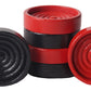 Fun+1 Toys! 26 Red and Black Checkers Pieces Only * 1.125 inch Wooden Checker Pieces for Checkers Board Game with Stackable Ridge in Drawstring