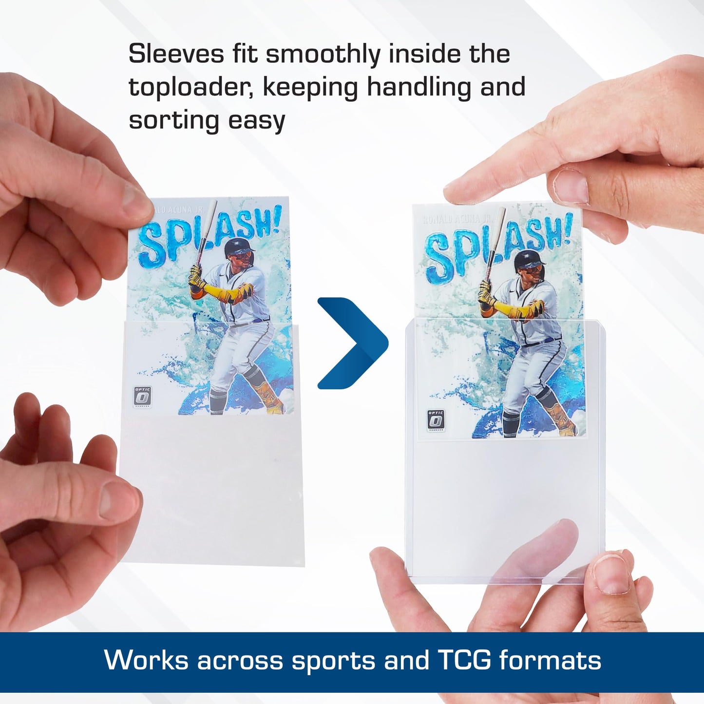 BCW 50-Count Topload Card Holders & 100-Count Trading Card Sleeves | Protects Baseball, Football, Pokémon, Magic the Gathering, and More | Archival