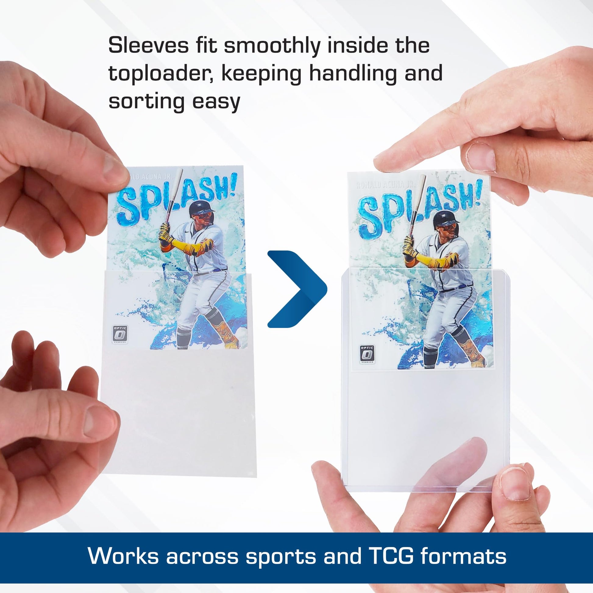 BCW 50-Count Topload Card Holders & 100-Count Trading Card Sleeves | Protects Baseball, Football, Pokémon, Magic the Gathering, and More | Archival