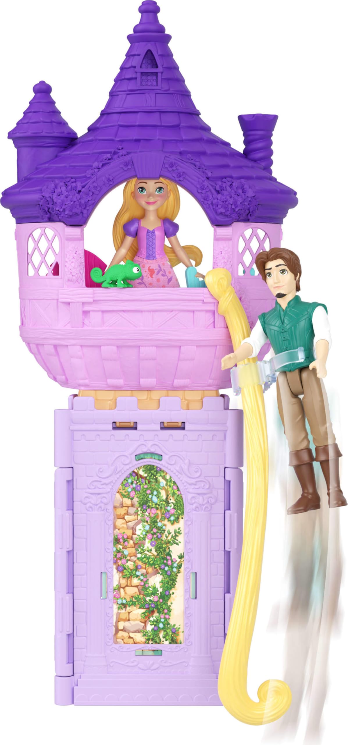 Mattel Disney Princess Toys Rapunzel Tower Playset with 2 Small Dolls Animal Figures Furniture & Accessories Tangled Story Time Stacker