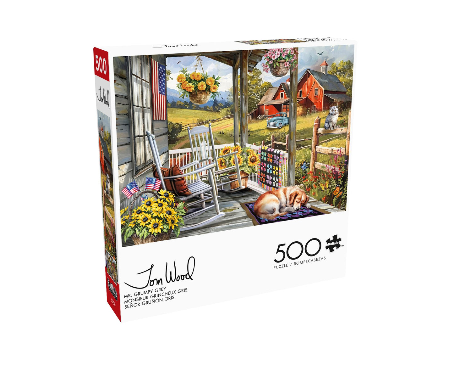 Buffalo Games - Mr. Grumpy Grey - 500 Piece Jigsaw Puzzle for Adults