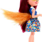 Mattel Enchantimals Felicity Fox Doll & Flick Figure, 6-inch small doll, with long brown hair, animal ears and furry tail, removable skirt and shoes