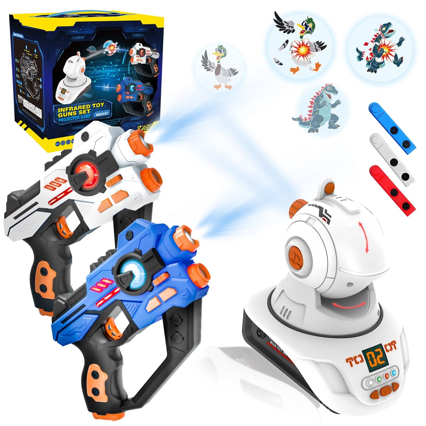 HISTOYE Laser Tag Guns Set of 2 with Projector Shooting Game for Kids Teens
