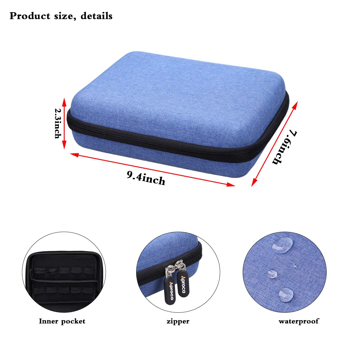 Aproca Case Compatible with Hot Wheels/Matchbox Toy Cars & Trucks 20 Pack, Portable Storage Bag for Cars (Case Only)