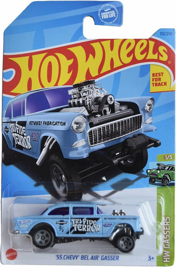 Hot Wheels '55 Chevy Bel Air Gasser, HW Gassers 1/5 [Blue] 110/250