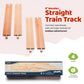 maxim enterprise, inc. Wooden Train Track Set, 8" Straight Railway Track for Toy Train, Expansion Track Pack Compatible with Thomas & Friends, Brio