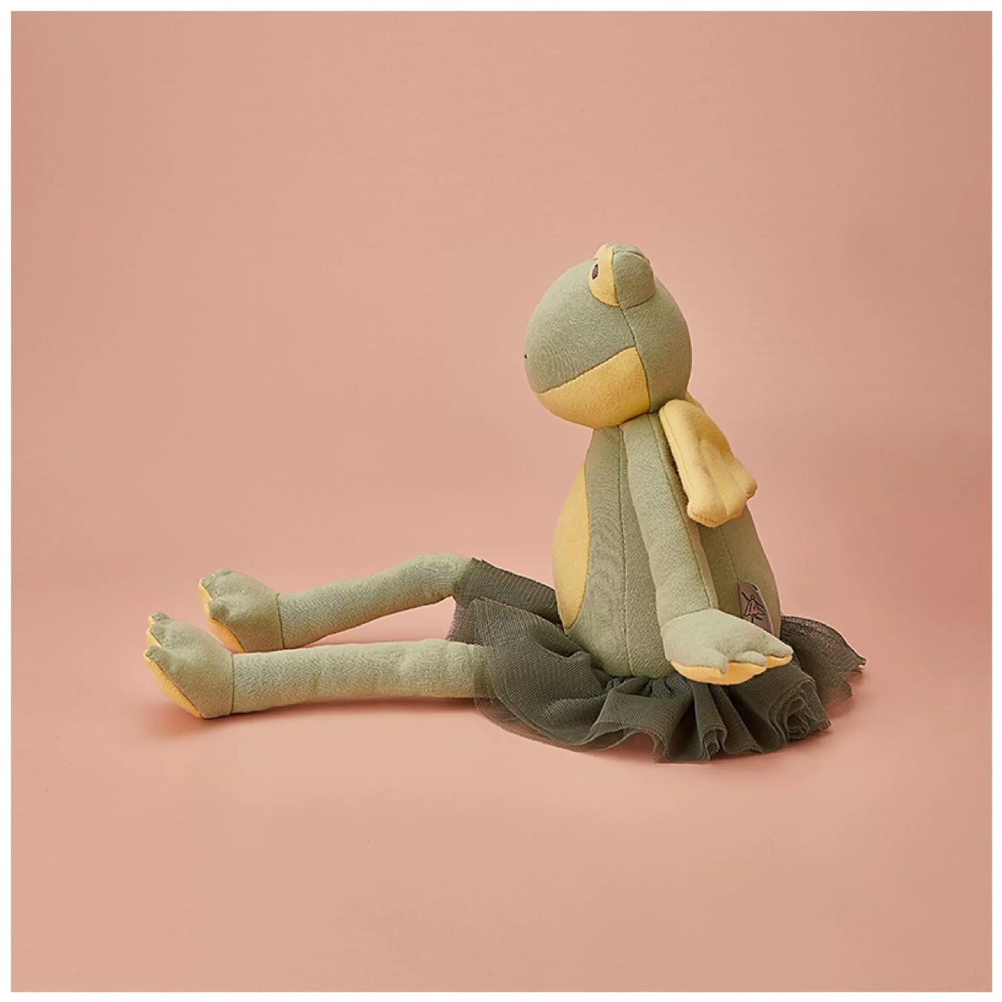 Ninqukico Stuffed Animal Long-Legged Frog 16" Tall,Safe Material Soft Angel Frog Toys for Girls Cute Ballerina Dolls with Skirt and Decor