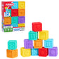 Playskool ABC Soft Stacking Blocks, Squishable Silicone, 12 Pack, for Ages 9 Months and Up, Motor Skills and Tactile Play