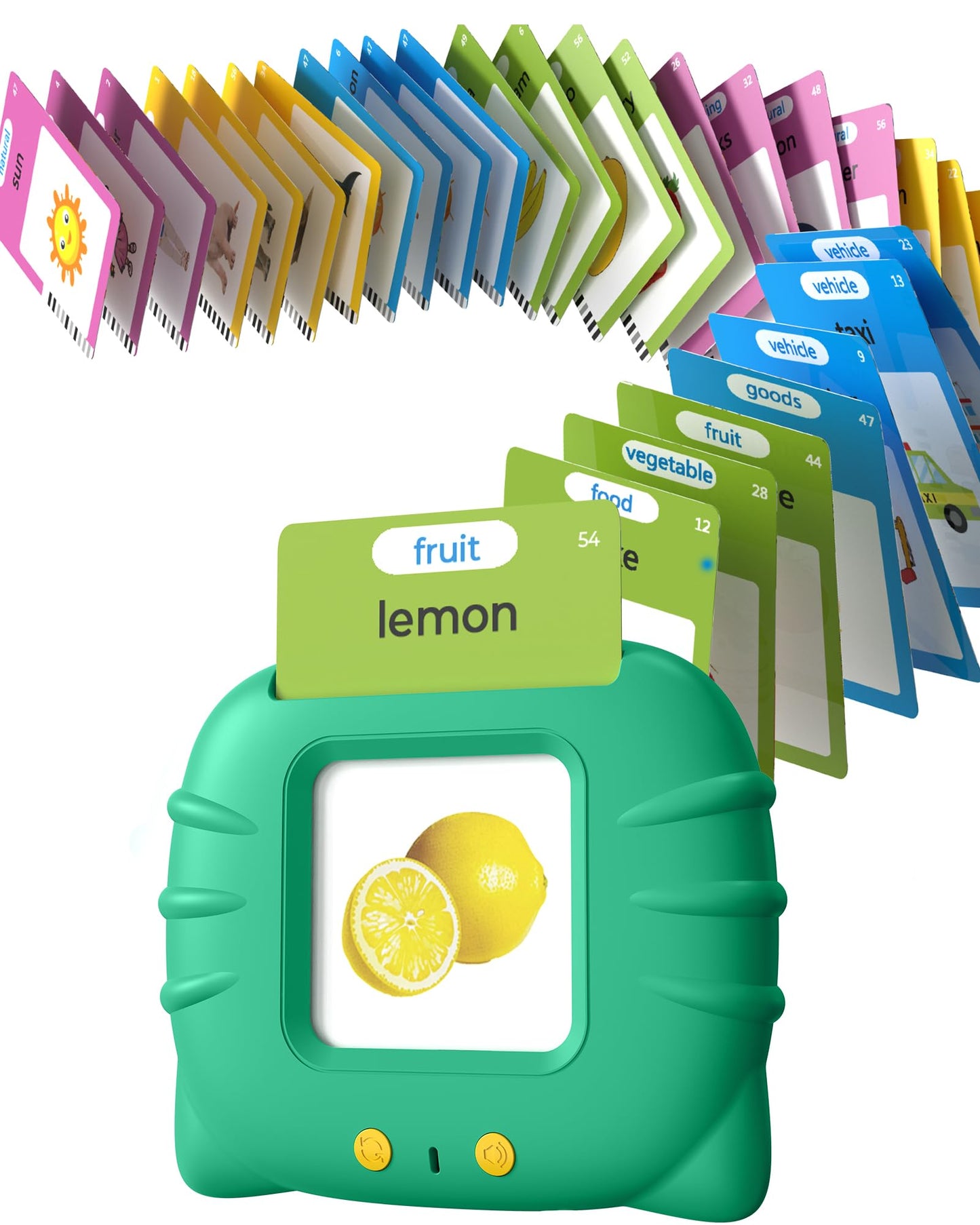 Airbition Talking Flash Cards for Toddlers 1 2 3 4 Year Olds, Green