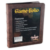 Forged Dice Co. Game-Folio PU Leather Portfolio Binder - Gaming Binder for DND Character Sheets with DND Spell Cards Organizer and Clear Front Pocket