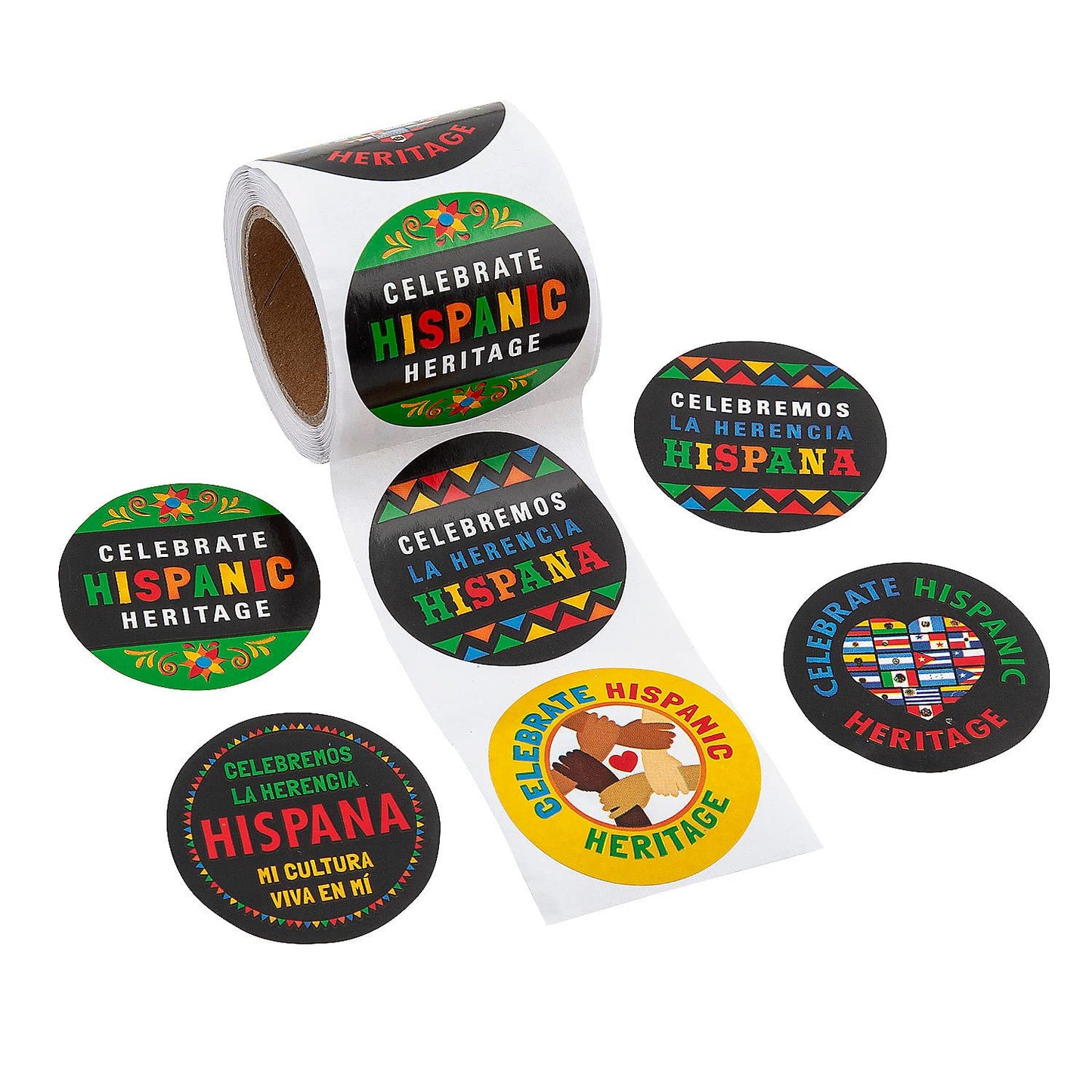 Hispanic Heritage Sticker Roll - 100 Pieces