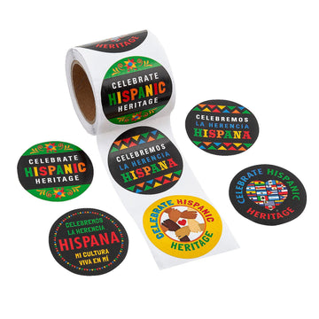 Hispanic Heritage Sticker Roll - 100 Pieces