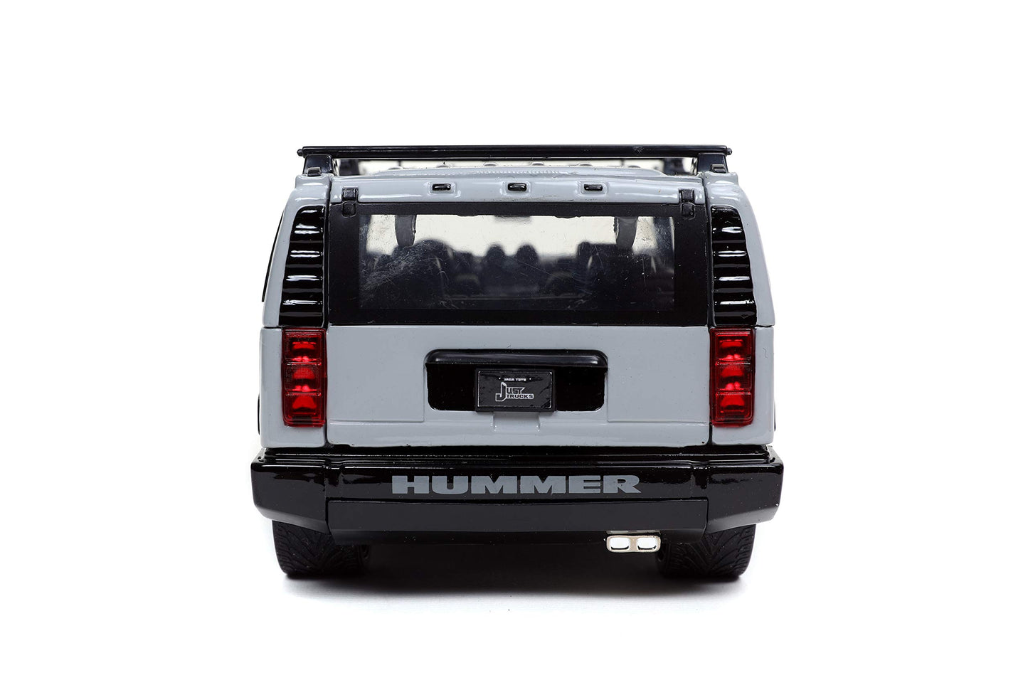 Jada Toys Just Trucks 1:24 2003 Hummer H2 with Rack Die-cast Car Grey, Toys for Kids and Adults, 32310