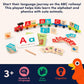 Battat Education - Wooden Alphabet Train Set ABC Letter Train Toy with 84 Pieces for Toddlers - Educational Color & Shape Recognition