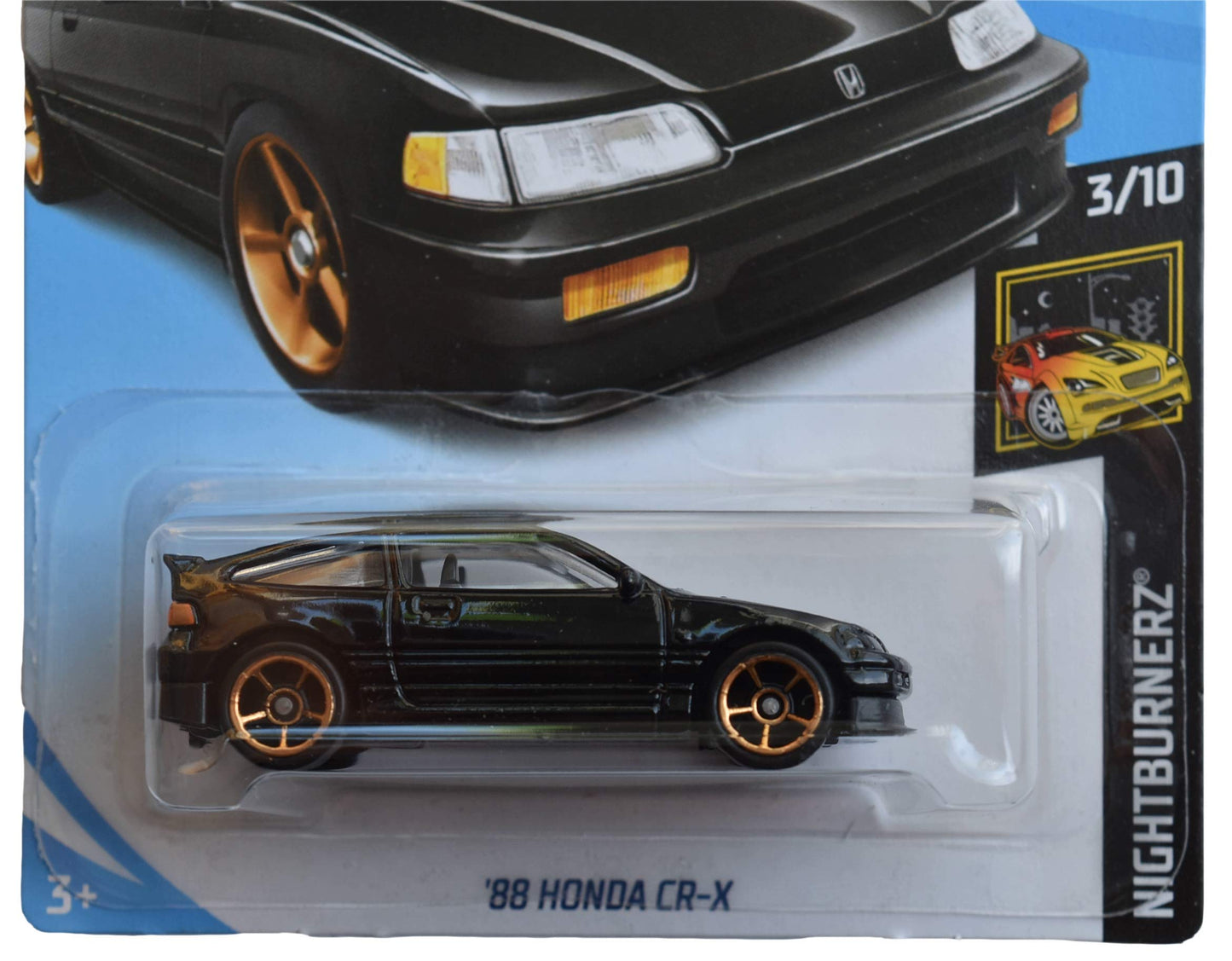 Hot Wheels Nightburnerz 3/10 [Black] '88 Honda CR-X 49/250