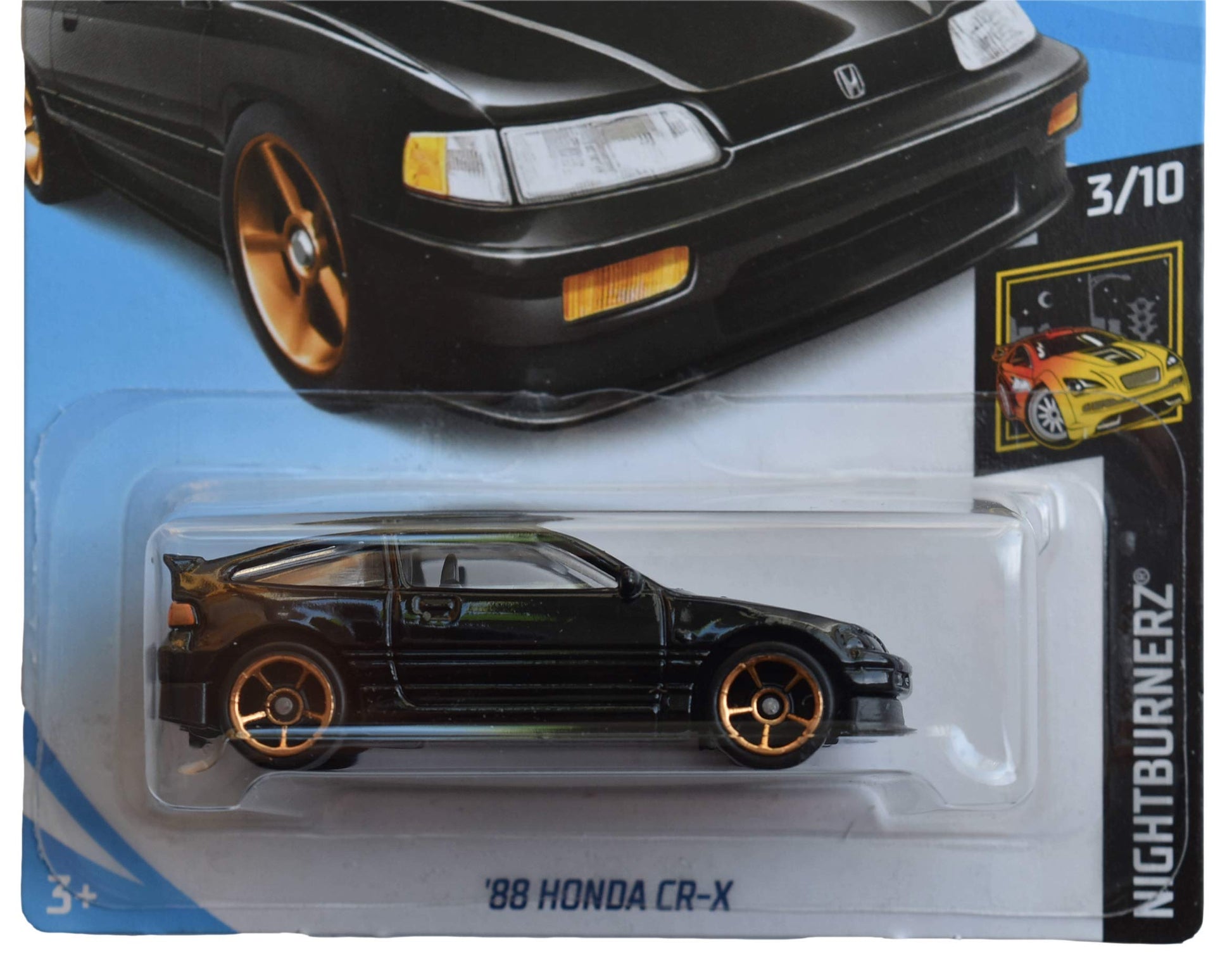 Hot Wheels Nightburnerz 3/10 [Black] '88 Honda CR-X 49/250