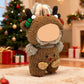 Lukxi 17cm Doll Christmas Clothes, 2-Piece Reindeer Outfit for Lububu(No Doll), Small Kawaii Clothes Set for 6.7" Dolls, Gift for Women(Brown)