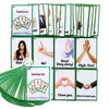 Zwttey 26PCS/Set Gestures Kids Gifts English Flash Cards Pocket Card Educational Learning Baby Toys for Children Pre-Kindergarten