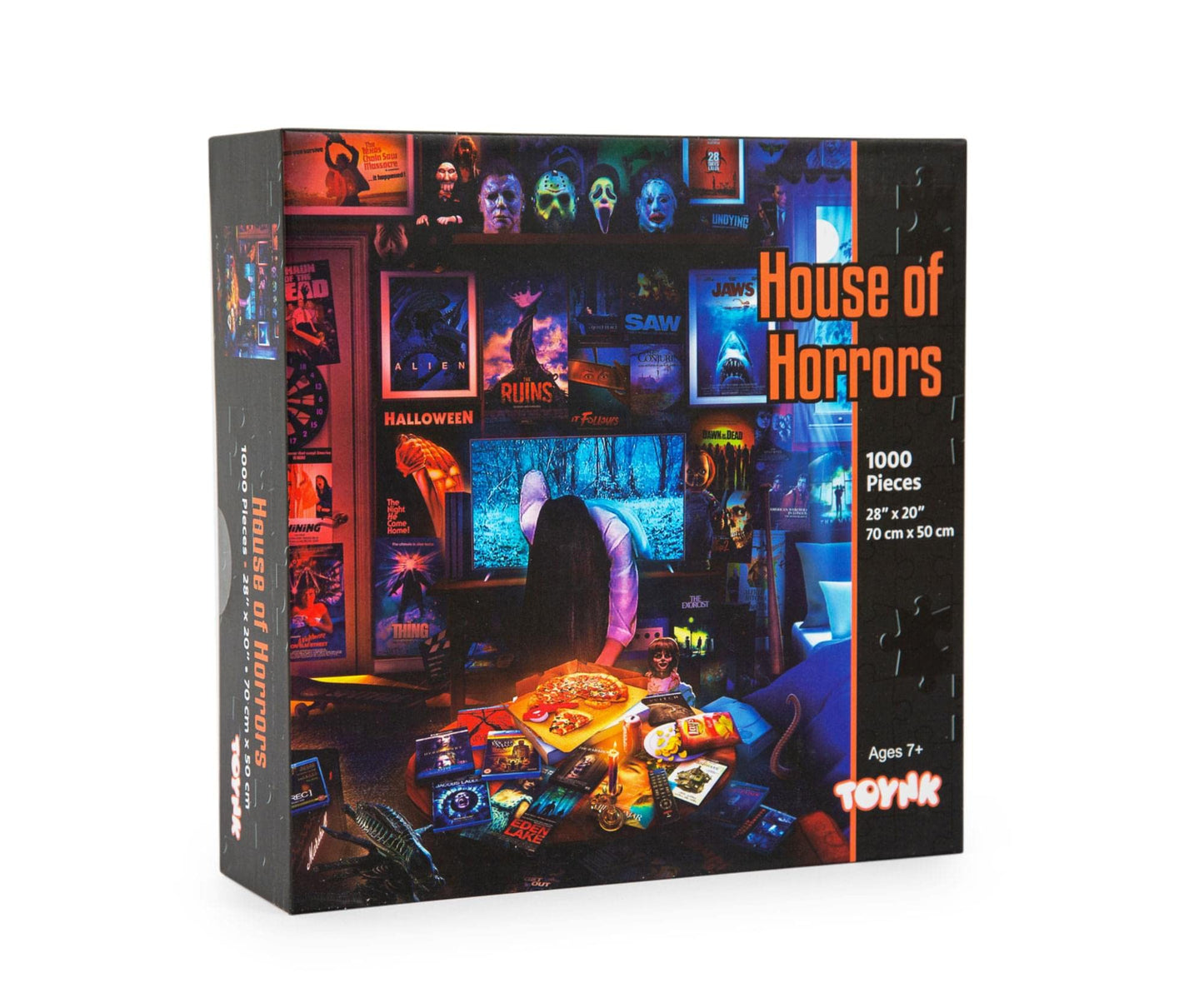 House of Horrors and Scary Movies 1000 Piece Jigsaw Puzzle By Rachid Lotf | Interactive Brain Teaser Board Game for Adults, Educational Toys & Games |
