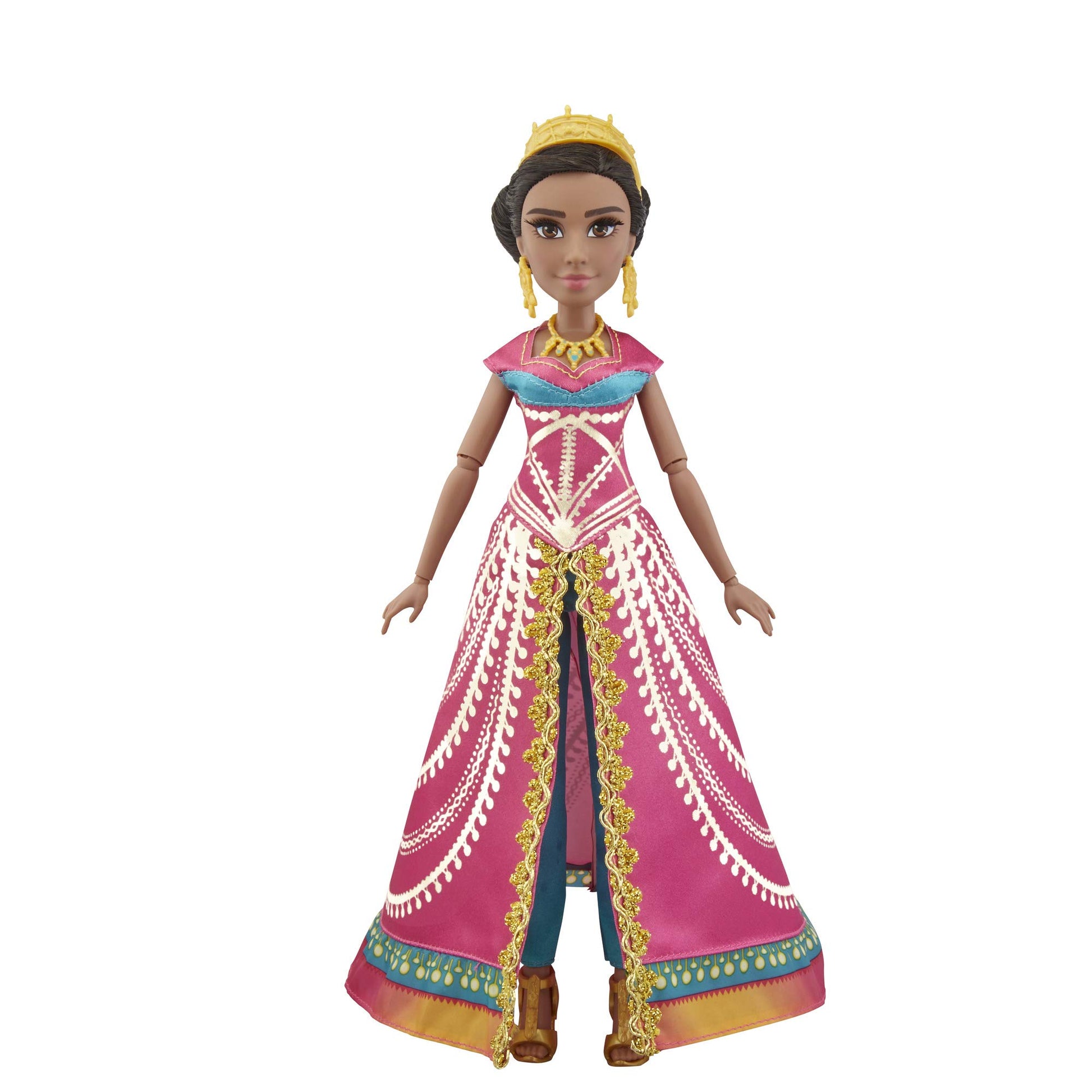 Disney Princess Aladdin Glamorous Jasmine Deluxe Fashion Doll with Gown, Shoes, & Accessories, Inspired by Disney's Live-Action Movie, Toy for Kids &