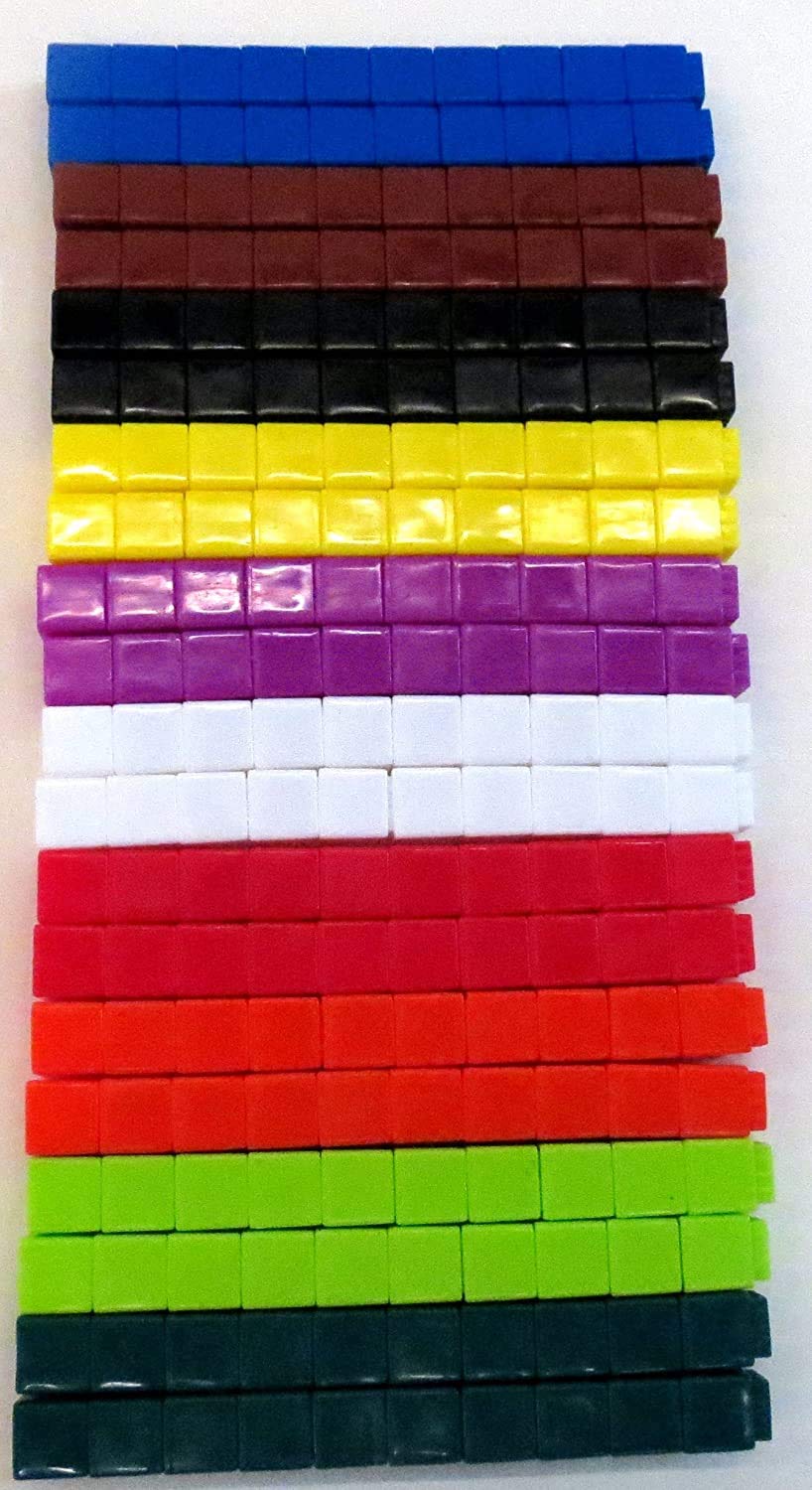 Hand2mind Interlocking UniLink Cubes, Plastic for Early Math, Connecting for Kids Learning, manipulatives, Counting for Preschool Classroom Supplies