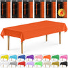 DecorRack 6 Pack Orange Plastic Tablecloths (Rectangular 54x108 in)