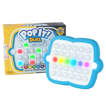 Pop It! Duel - Bubble Popping Game for 1-2 Players, 6 Ways to Play, Multicolor Light Up Fidget Toy for Kids and Adults